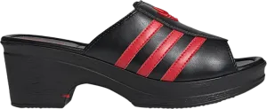 Adidas Lotta Volkova x Wmns Trefoil Logo Mule 'Black Red' Sandals, Black