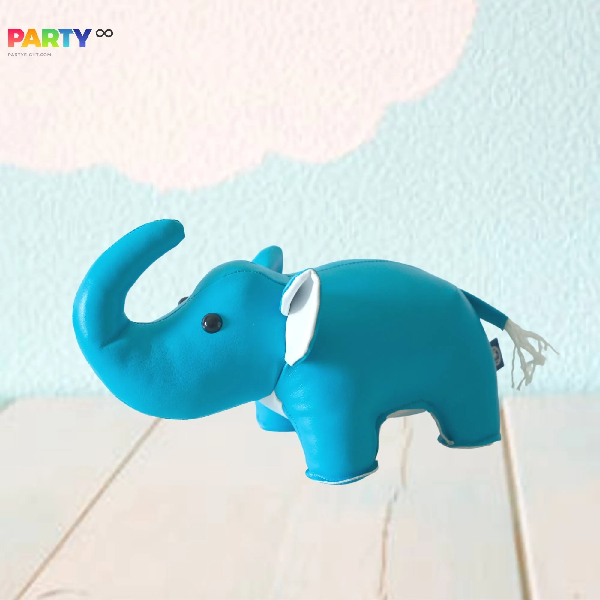 Adorable Blue Elephant Animal Shaped Styling Bookend and Door Shield Nursery Decoration