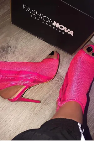 Beautiful Mess Booties - NeonPink