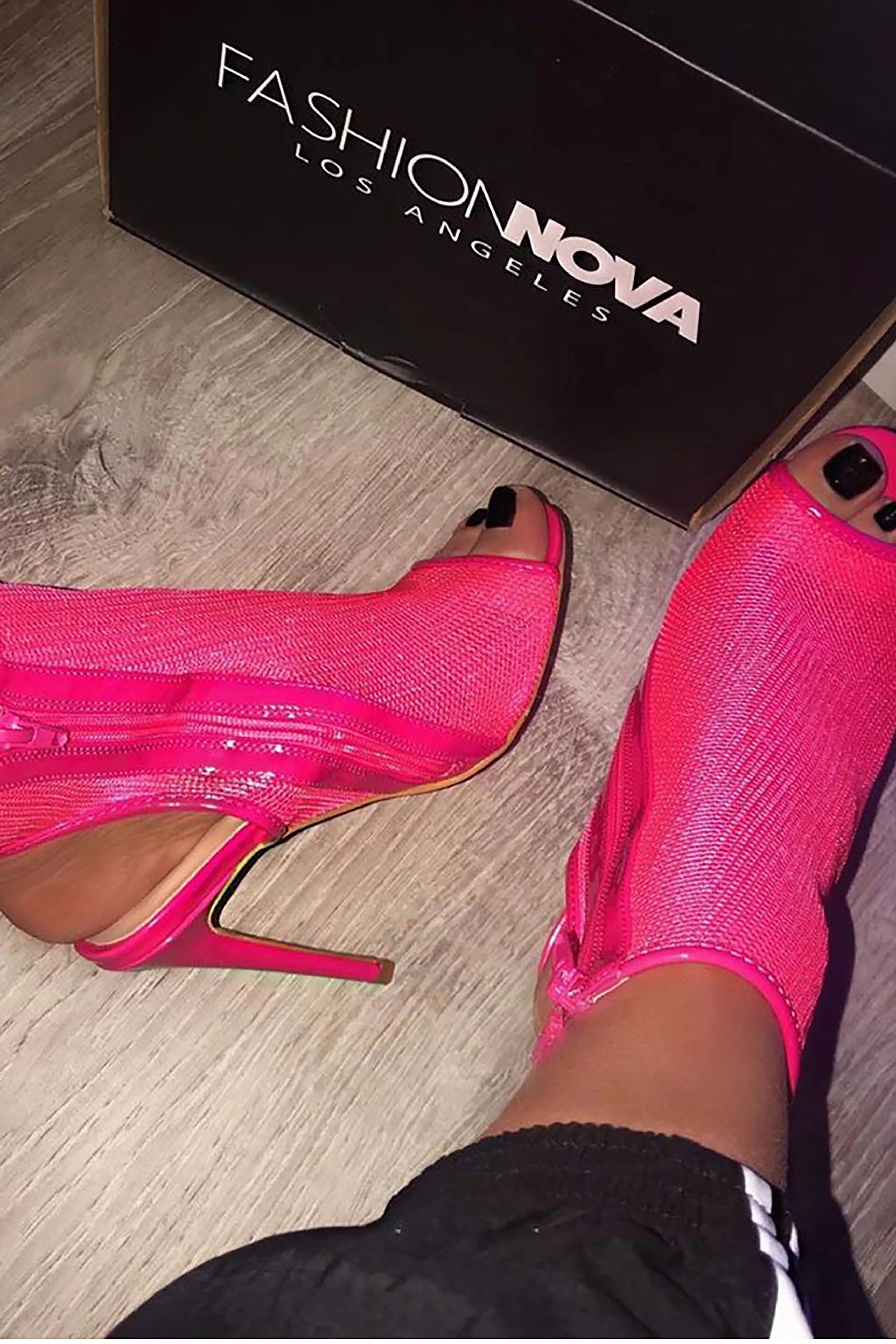 Beautiful Mess Booties - NeonPink