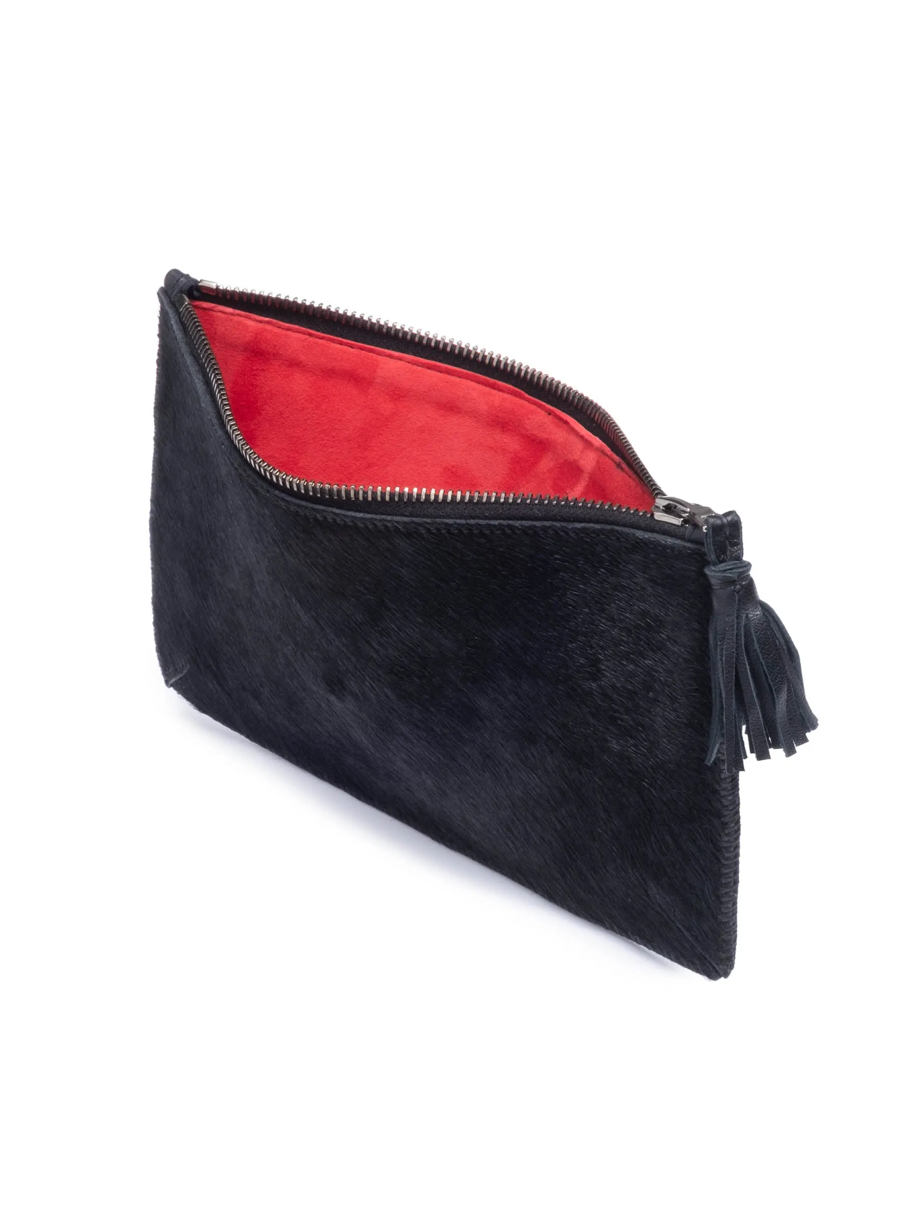 Black Pony Hair Pouch