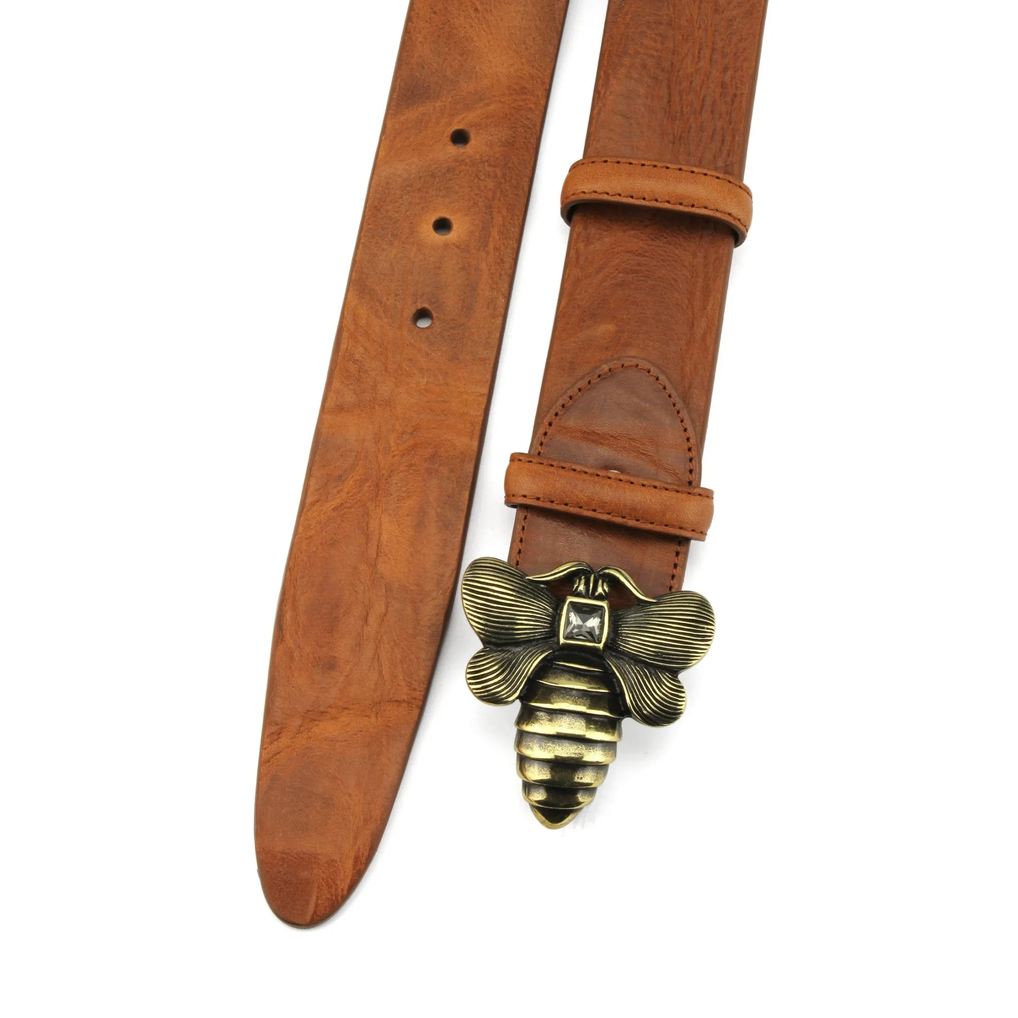 Chestnut Vintage Feel Bee Belt
