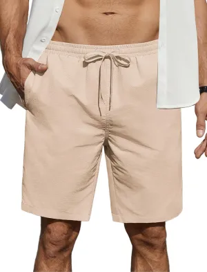 COOFANDY Men's Casual Shorts Elastic Waist Drawstring Lightweight Dry Quick Summer Beach Shorts