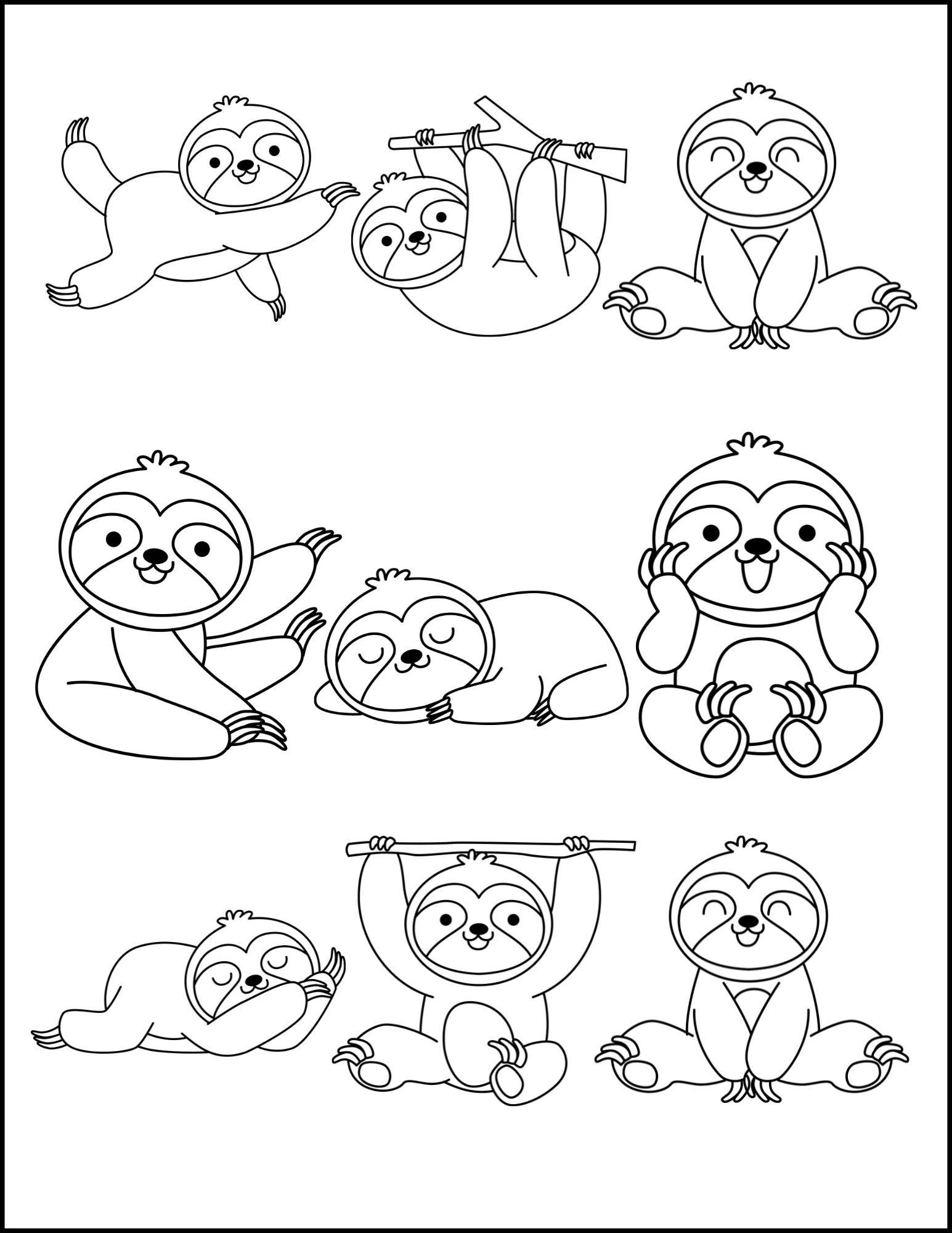 Cute Animals: Printable Coloring Book – Kittens, Ducklings, Foxes, and More!