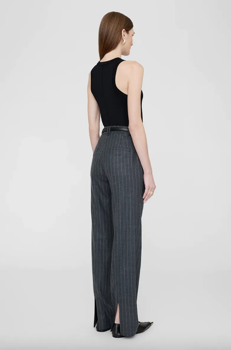DREW PANT GREY PINSTRIPE - 10 & 12