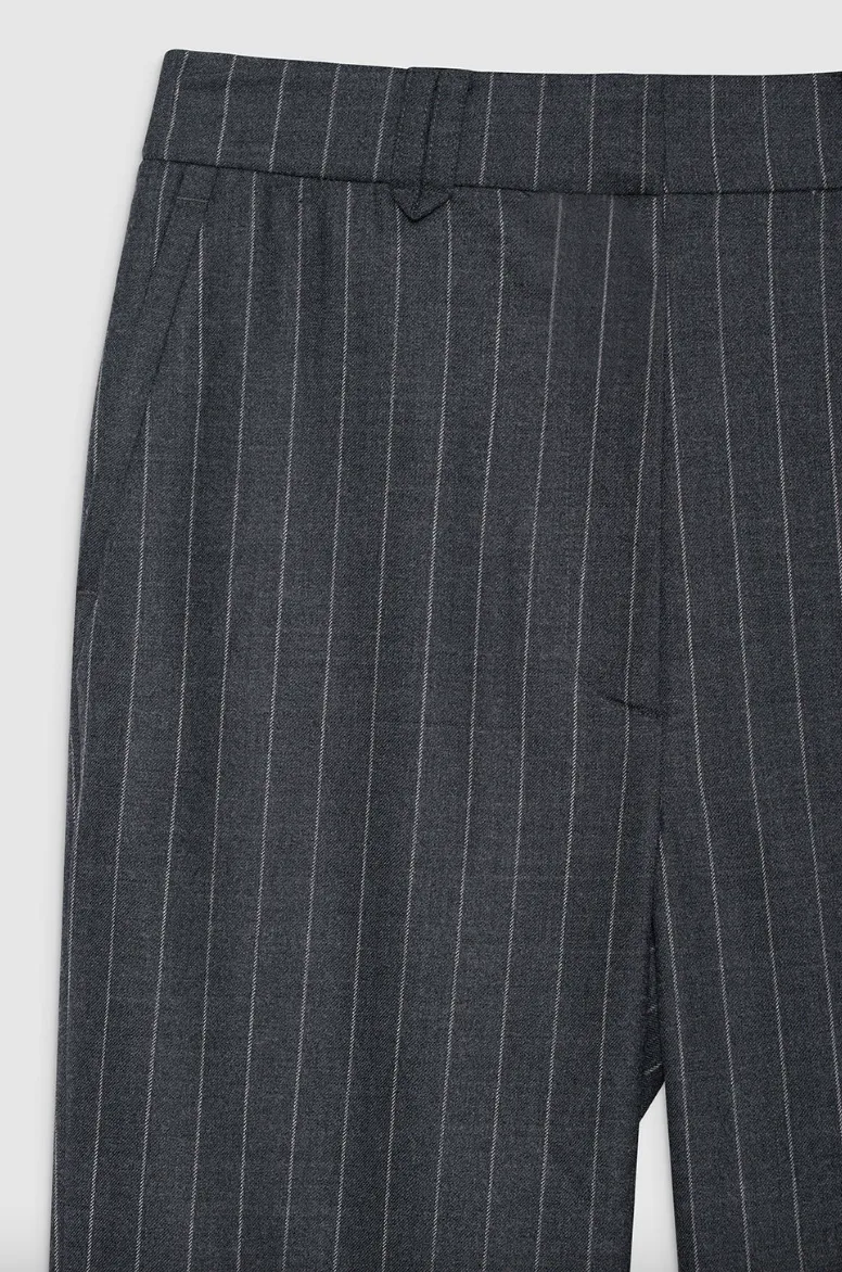 DREW PANT GREY PINSTRIPE - 10 & 12