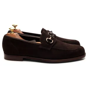 'Finchley 2' Dark Brown Suede Horse-bit Loafer UK 9.5 E