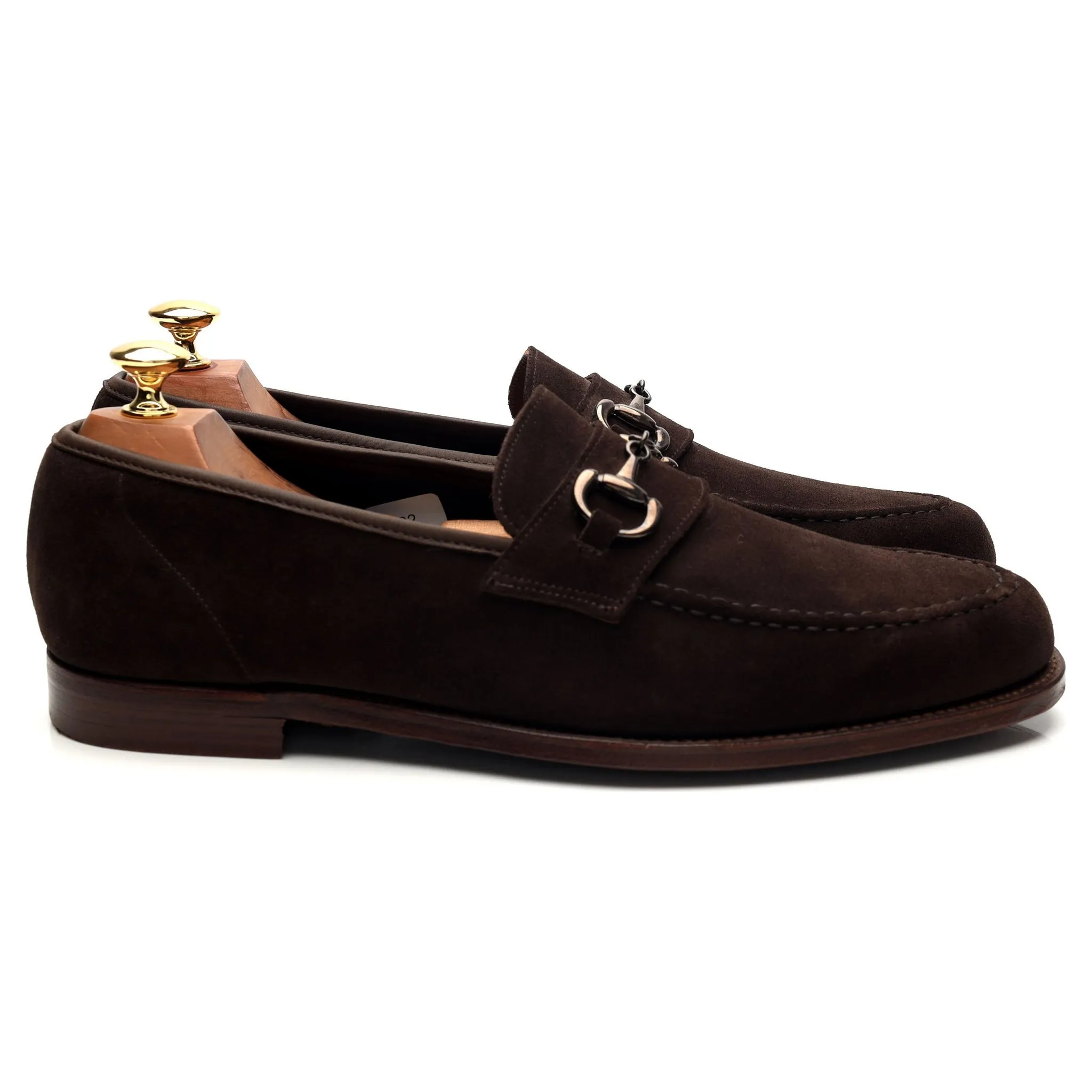 'Finchley 2' Dark Brown Suede Horse-bit Loafer UK 9.5 E