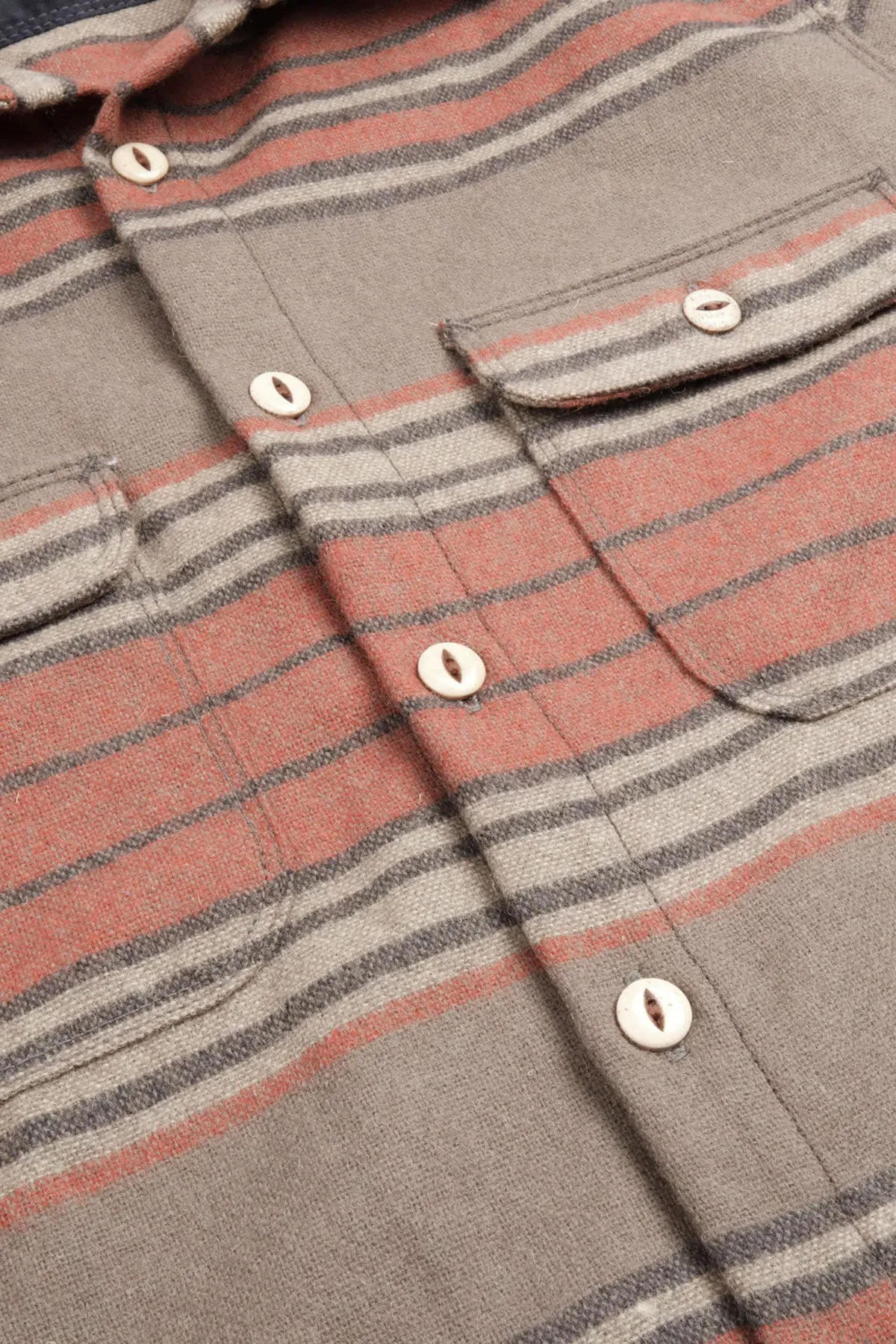 Freenote Cloth - Alta Cedar Stripe Wool Overshirt