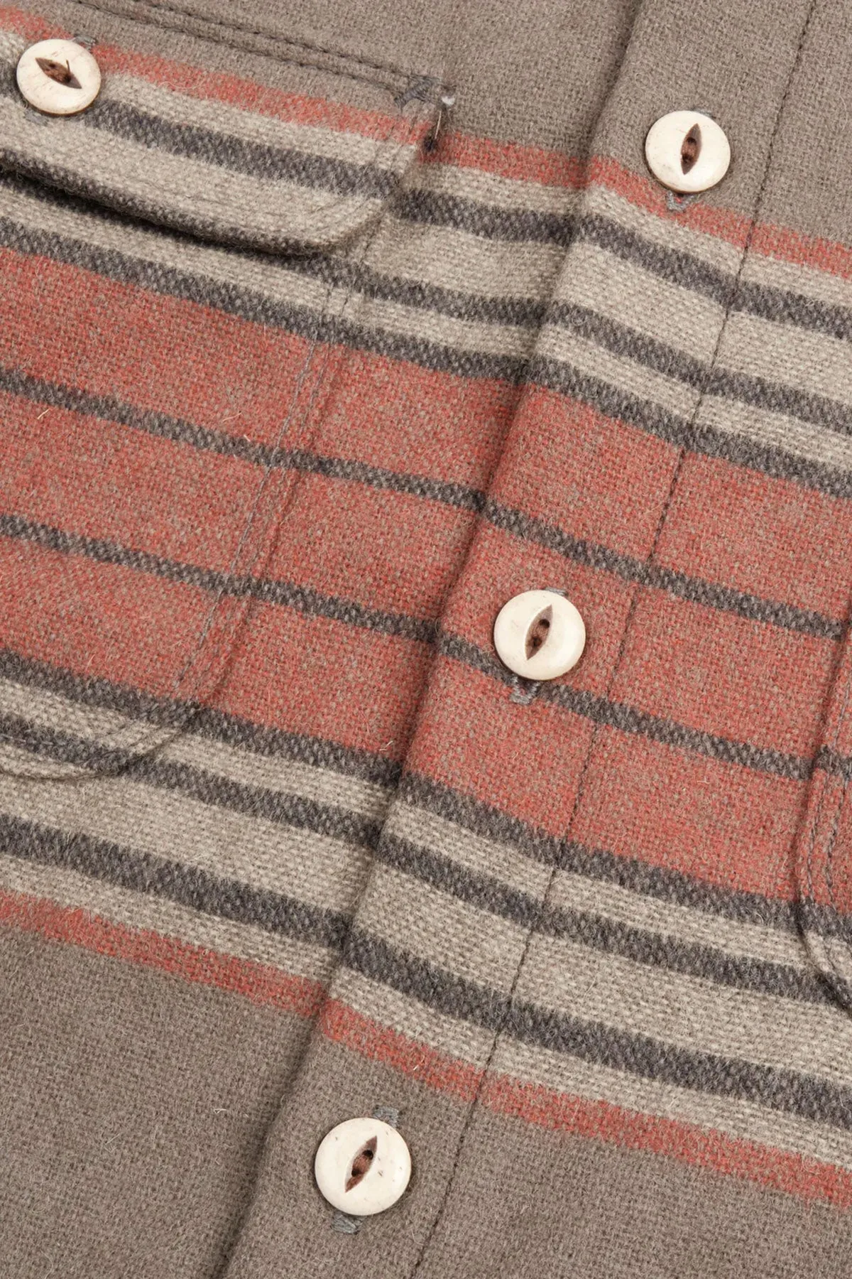 Freenote Cloth - Alta Cedar Stripe Wool Overshirt