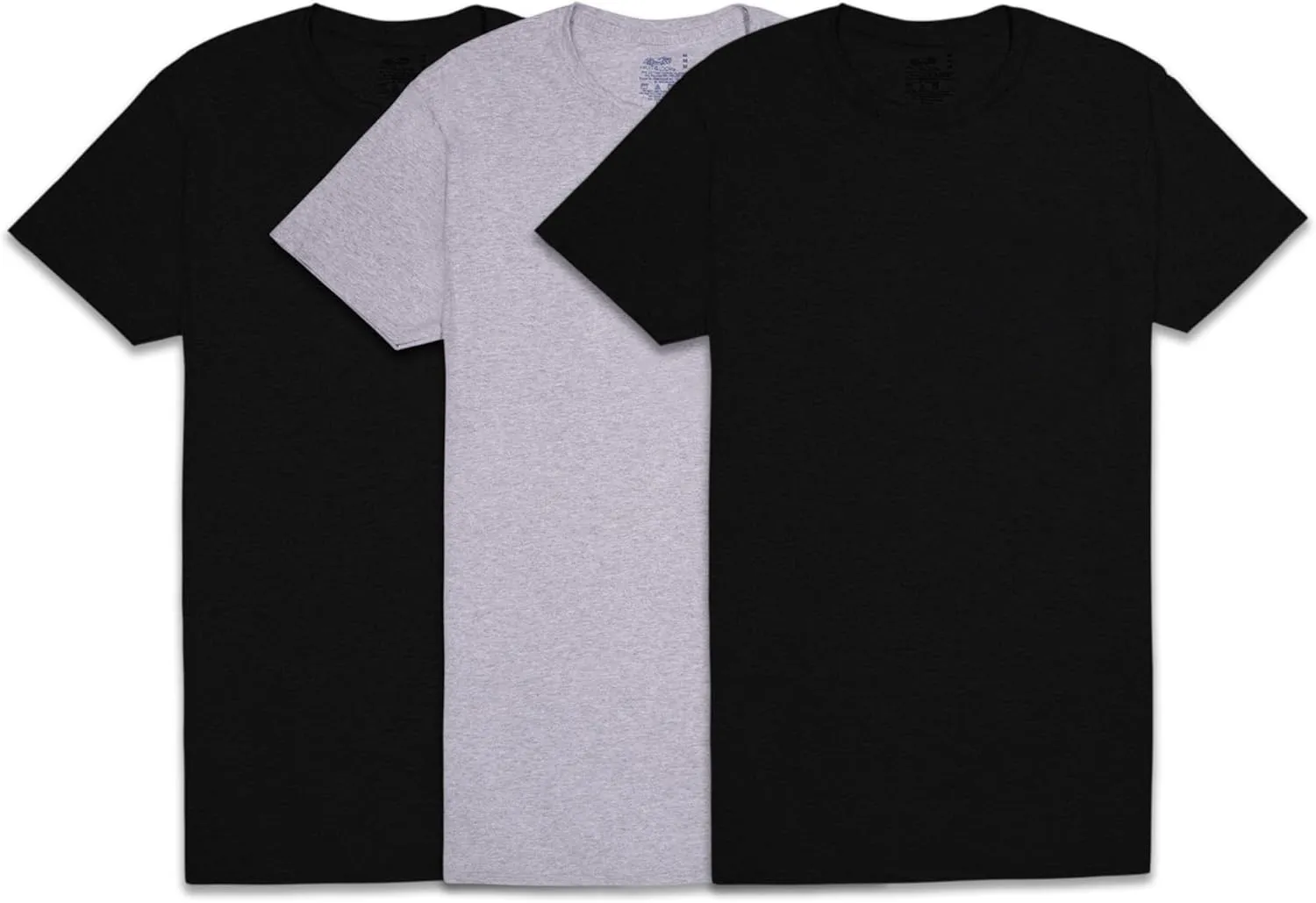 Fruit of the Loom Men's Crew Tee Undershirts, Moisture Wicking & Tag Free, Also Available in Big & Tall