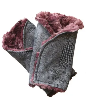 Hand Wrap - Vegan Leather Outback in Brown Highland Thistle Faux Fur (One Left!)