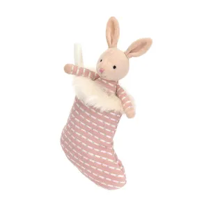 Jellycat - Pink Shimmer Stocking Bunny