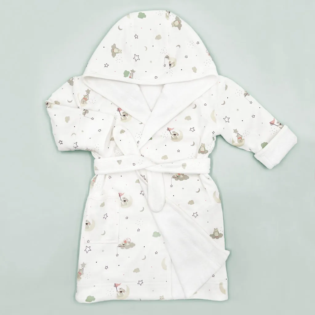 Little Love Cotton Baby Bathrobe Size 0-12 Months