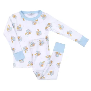Magnolia Baby Long Sleeve PJ Set - Two by Two Light Blue