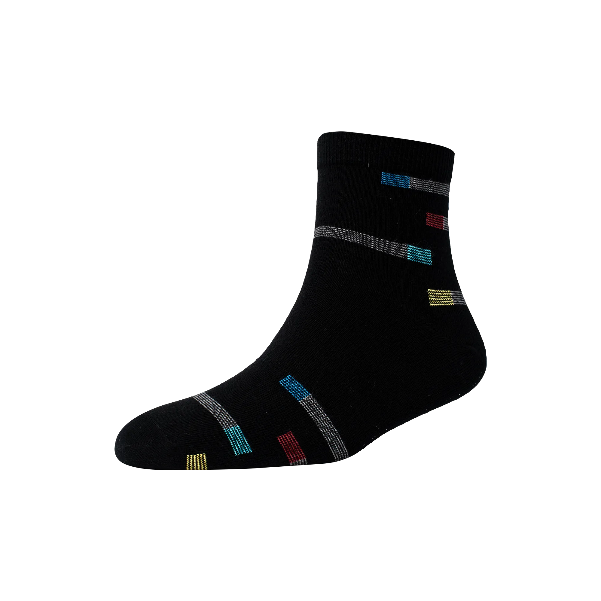 Men's YW-M1-243 Rectangular Stripe Ankle Socks