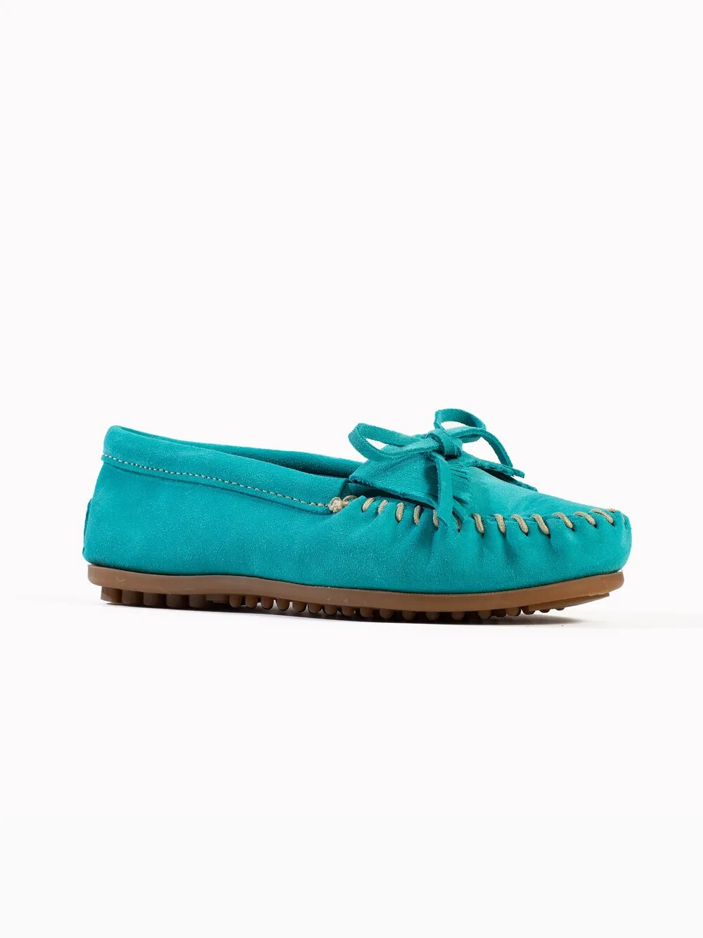 Minnetonka Kilty moccasins, blue