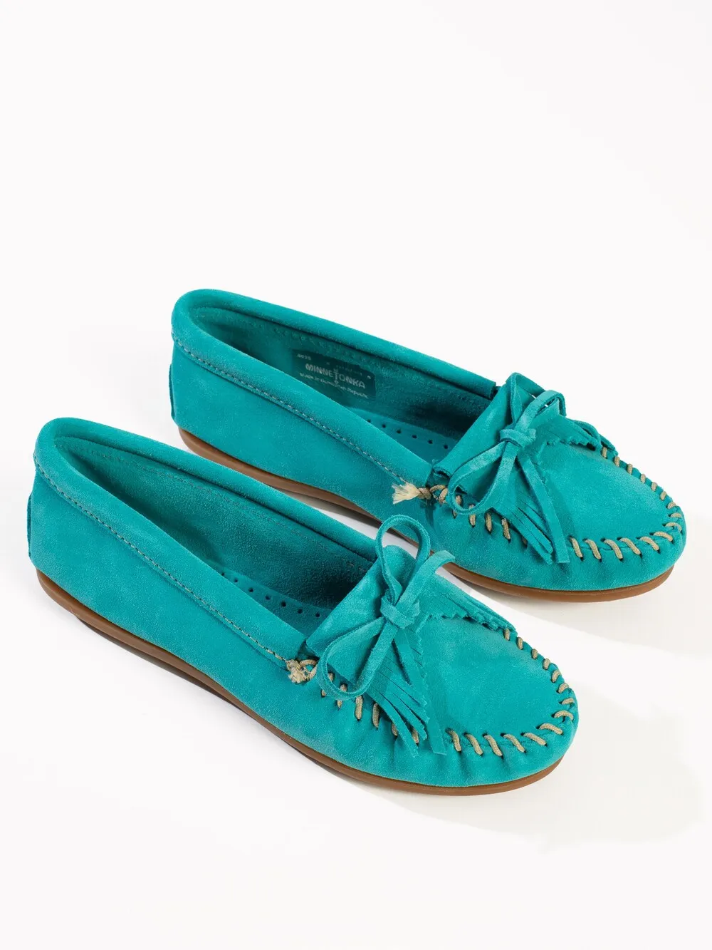 Minnetonka Kilty moccasins, blue
