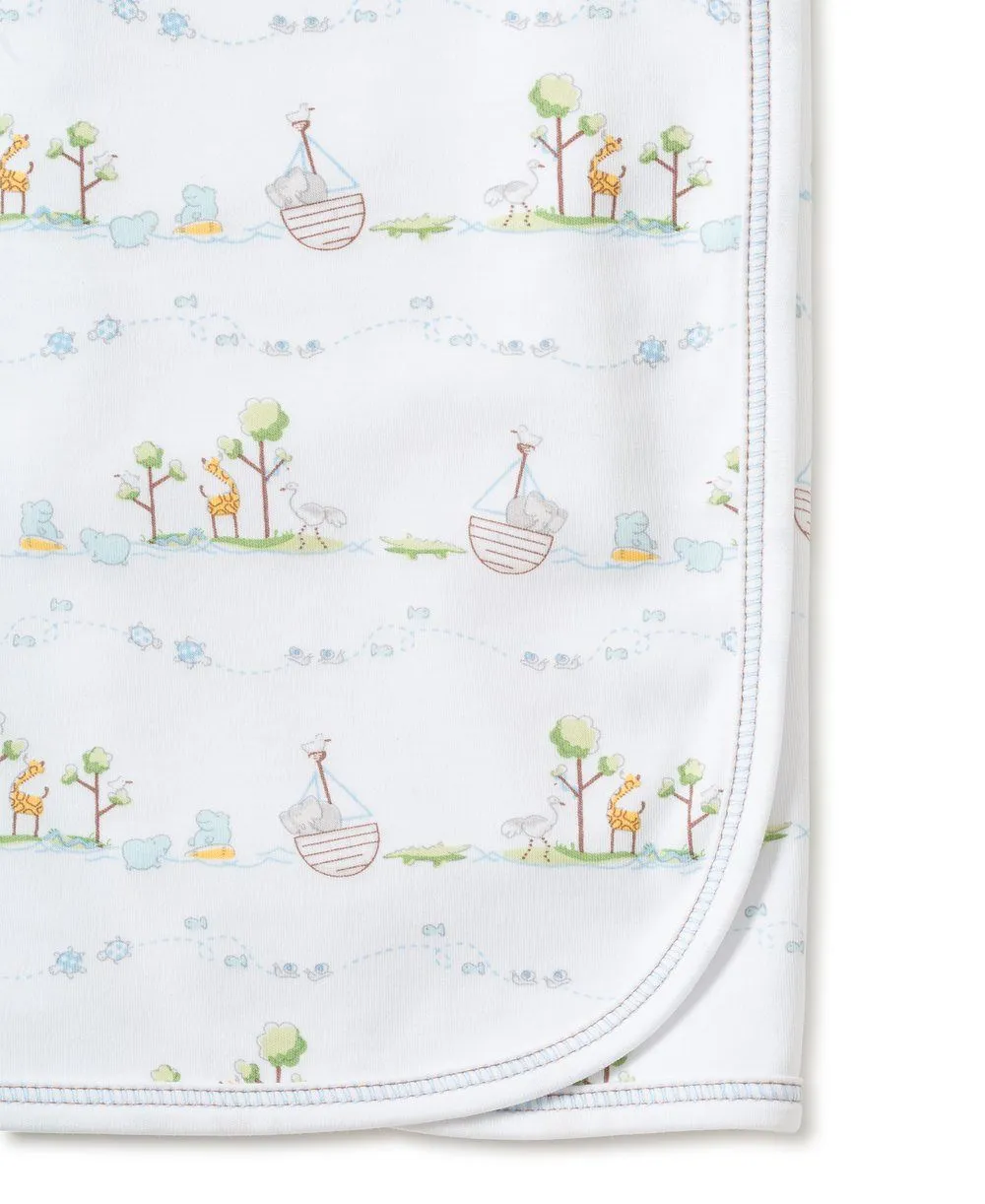 Noah's Ark Blue Blanket
