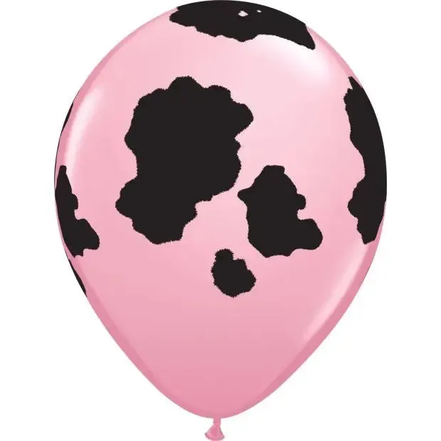 Pink Cow Print Balloon