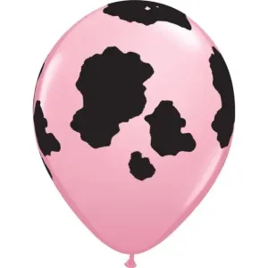 Pink Cow Print Balloon