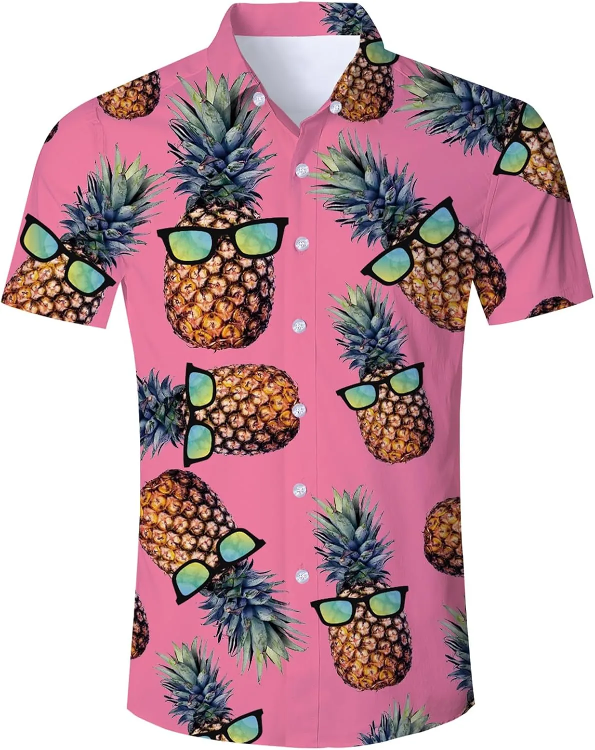 RAISEVERN Mens Hawaiian Shirt Casual Button Down Short Sleeve Tropical Beach Dress Shirt for Summer Holiday