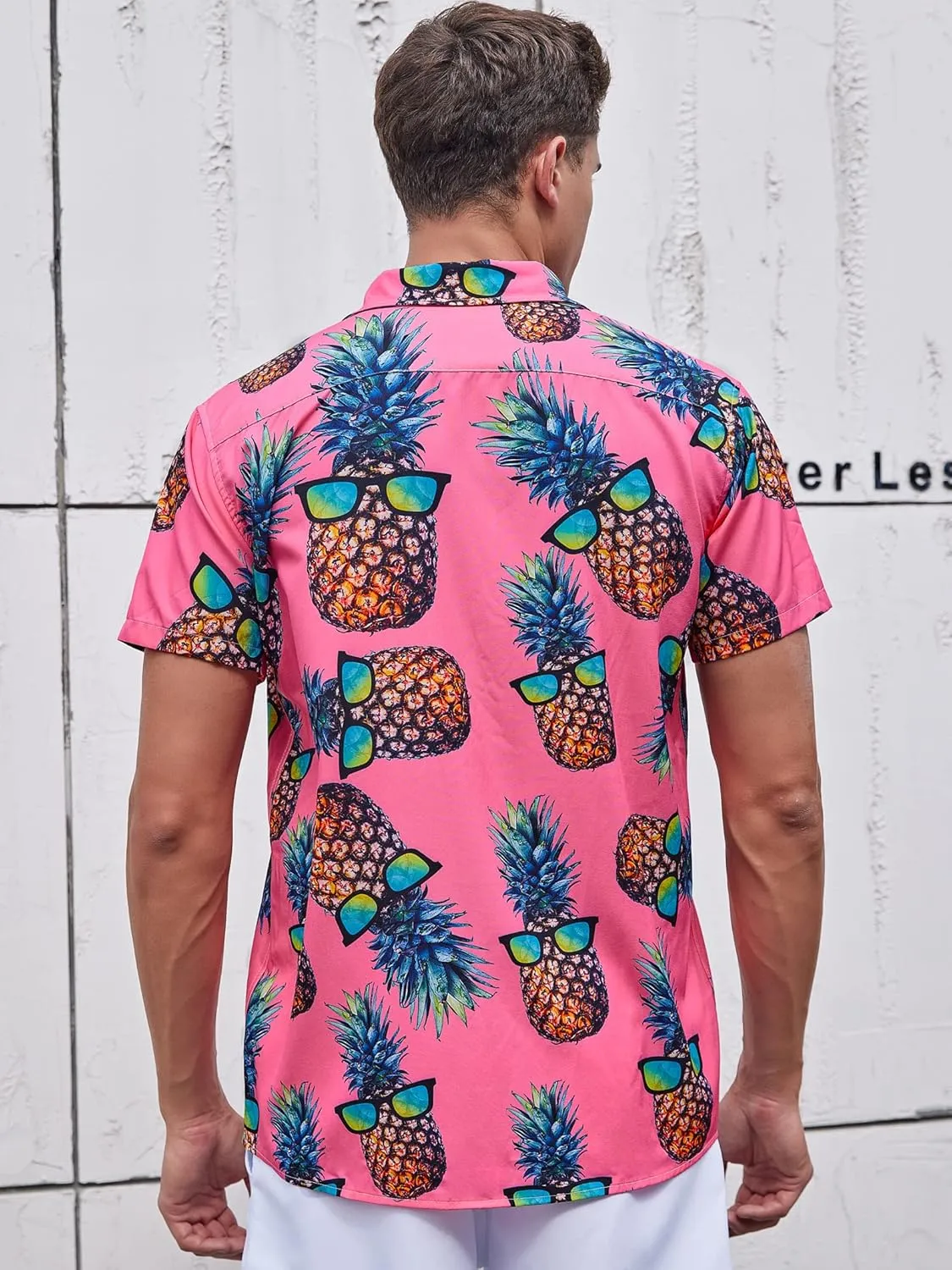RAISEVERN Mens Hawaiian Shirt Casual Button Down Short Sleeve Tropical Beach Dress Shirt for Summer Holiday