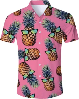 RAISEVERN Mens Hawaiian Shirt Casual Button Down Short Sleeve Tropical Beach Dress Shirt for Summer Holiday