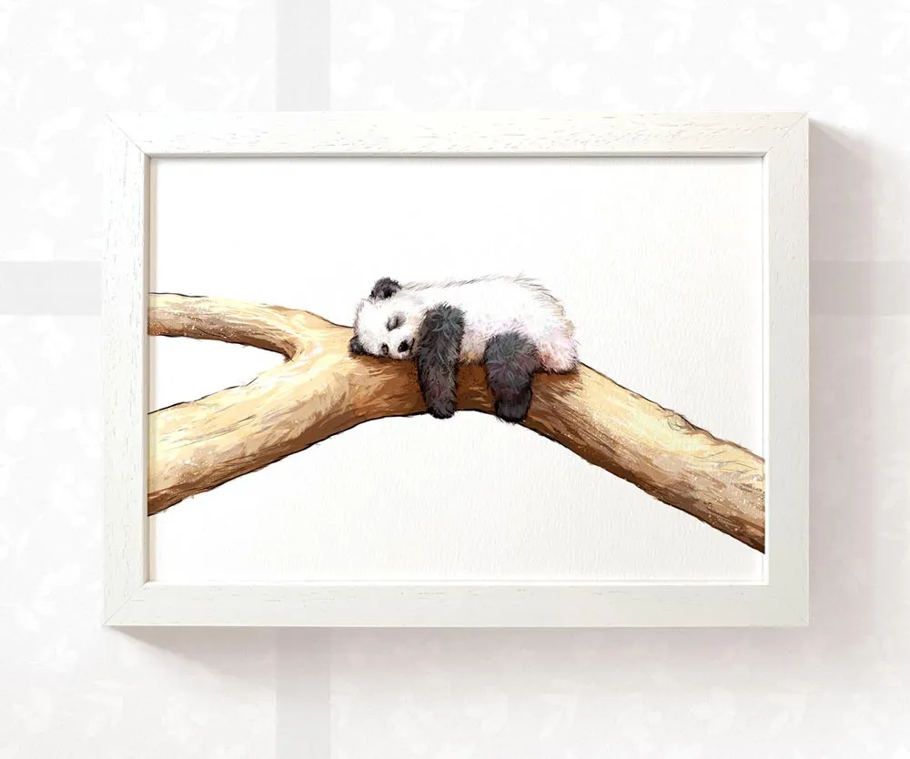 Sleeping Panda Nursery Print