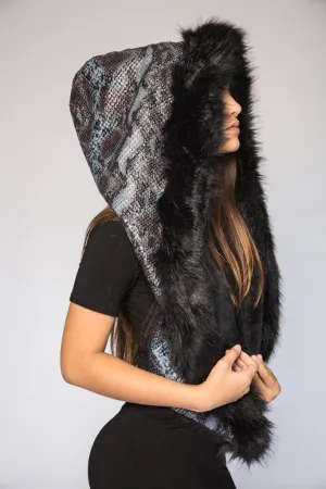 Snake Skin Chou Chou Hood