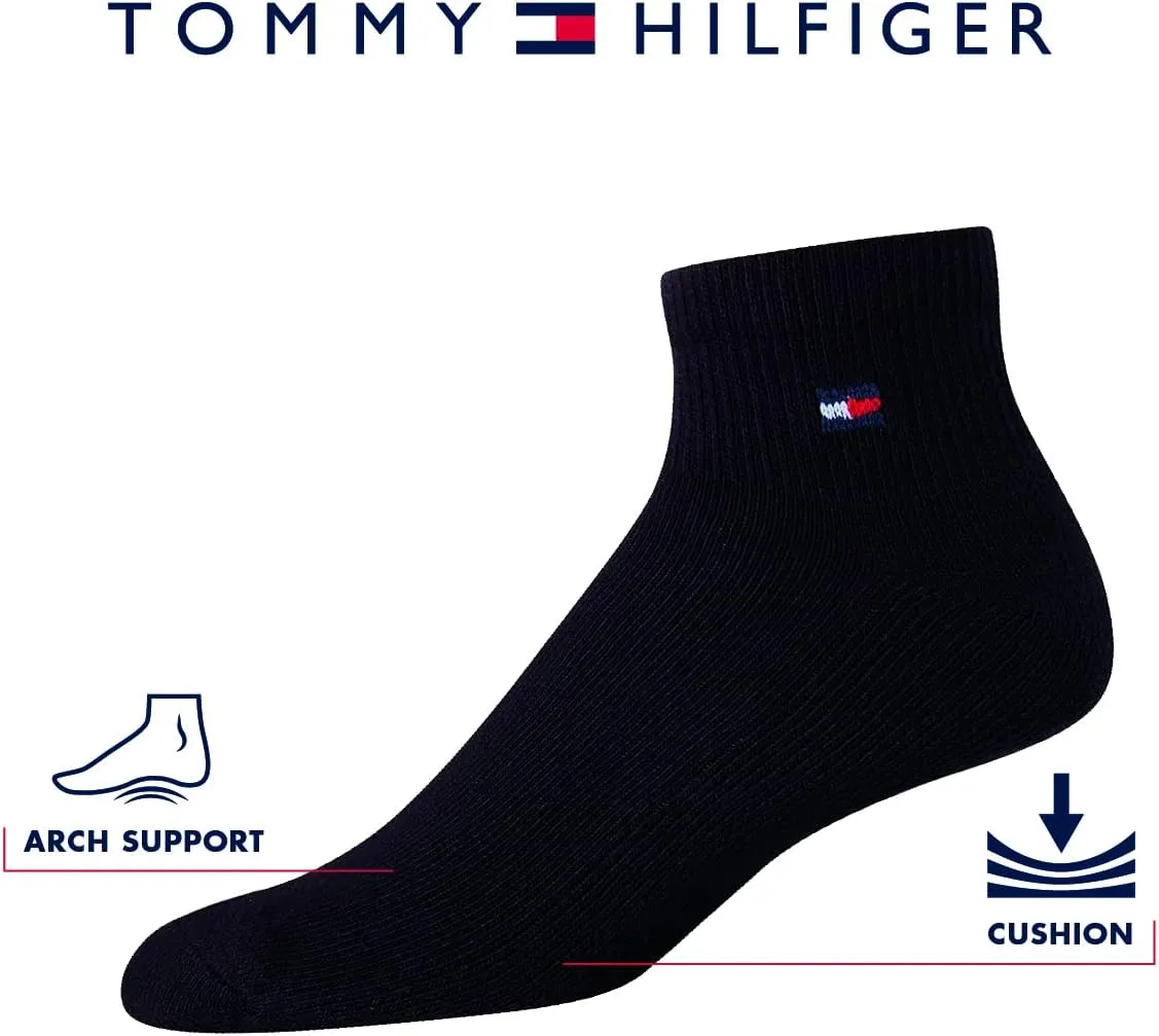 Tommy Hilfiger Men's Socks - Cushion Quarter Cut Ankle Socks (12 Pack)