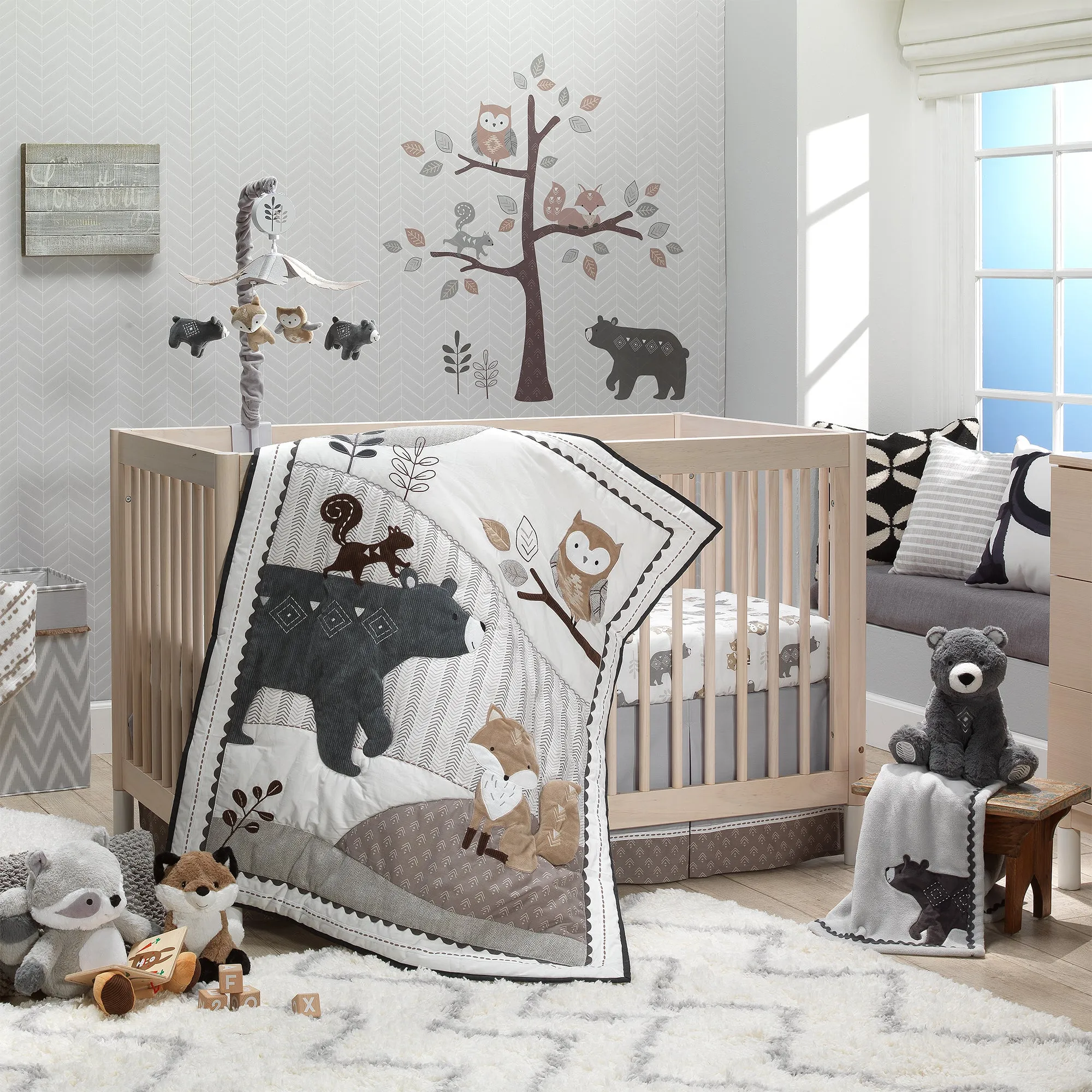 Woodland Forest Cotton Fitted Crib Sheet