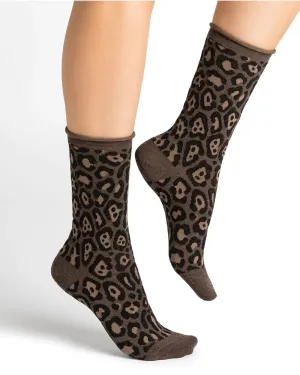 Wool Cotton Leopard Sock Marmotte
